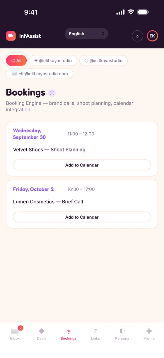 Bookings