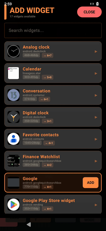 Platform Widget Seçici